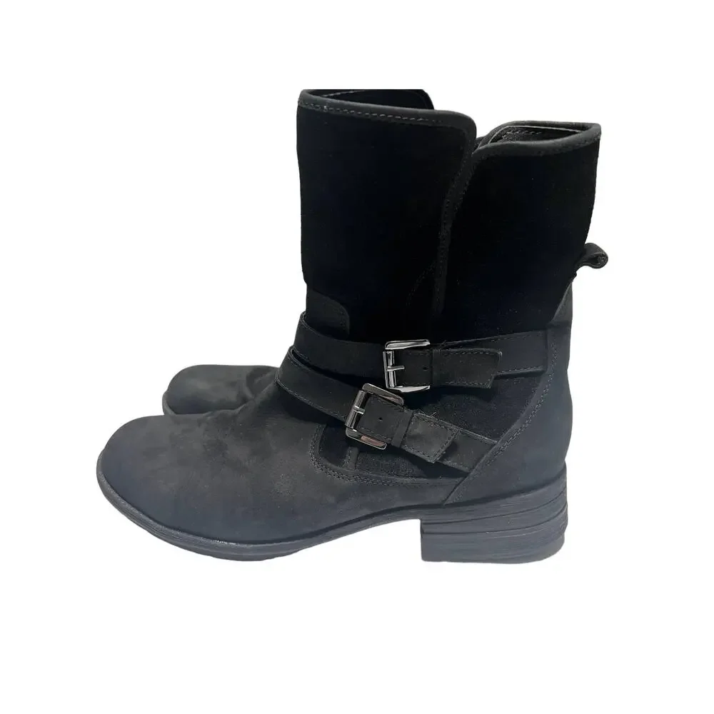 Blondo Tula Water Resistant Suede Moto Buckle Boots 11